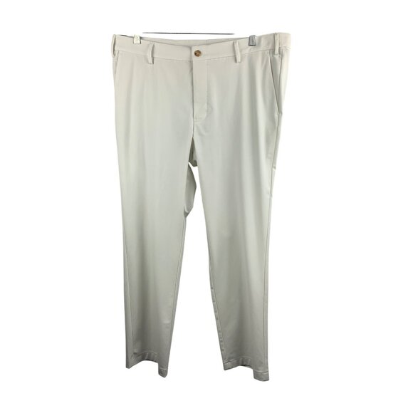 J. Hilburn Mens White Tailored Pants Size 36x30 Polyester Blend - Picture 1 of 4